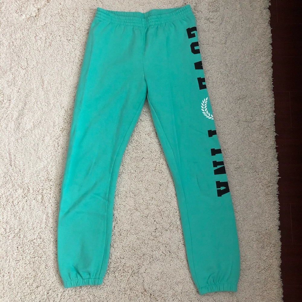 NEW Victoria’s Secret Pink Teal Sweatpants Size XS